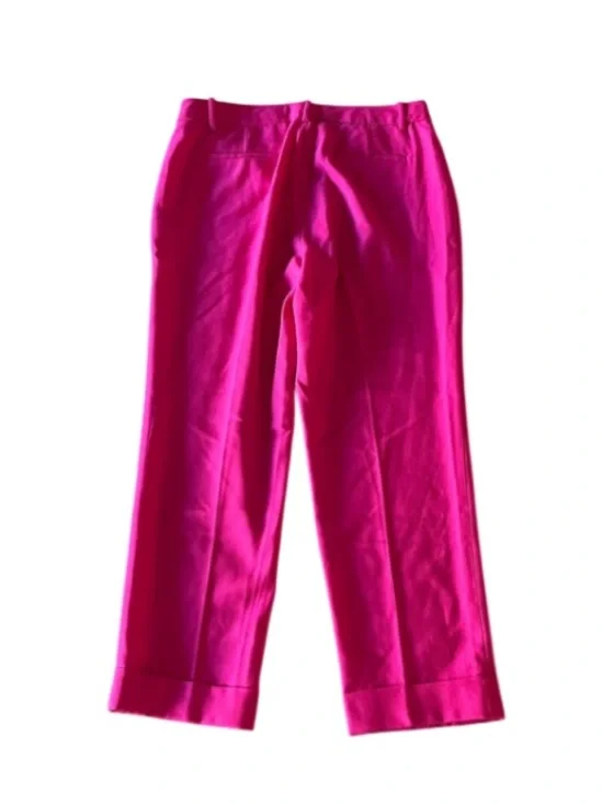 J.Crew NWT Rhodes Italian Wool Pink Trousers- Size 10 - Picture 4 of 14